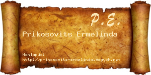 Prikosovits Ermelinda névjegykártya